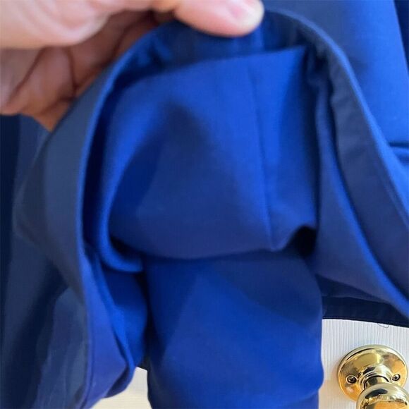 Halston  Vintage Women's Size 4 Blue Fit-and-Flare Mini Dress Boat Neck - Picture 2 of 6